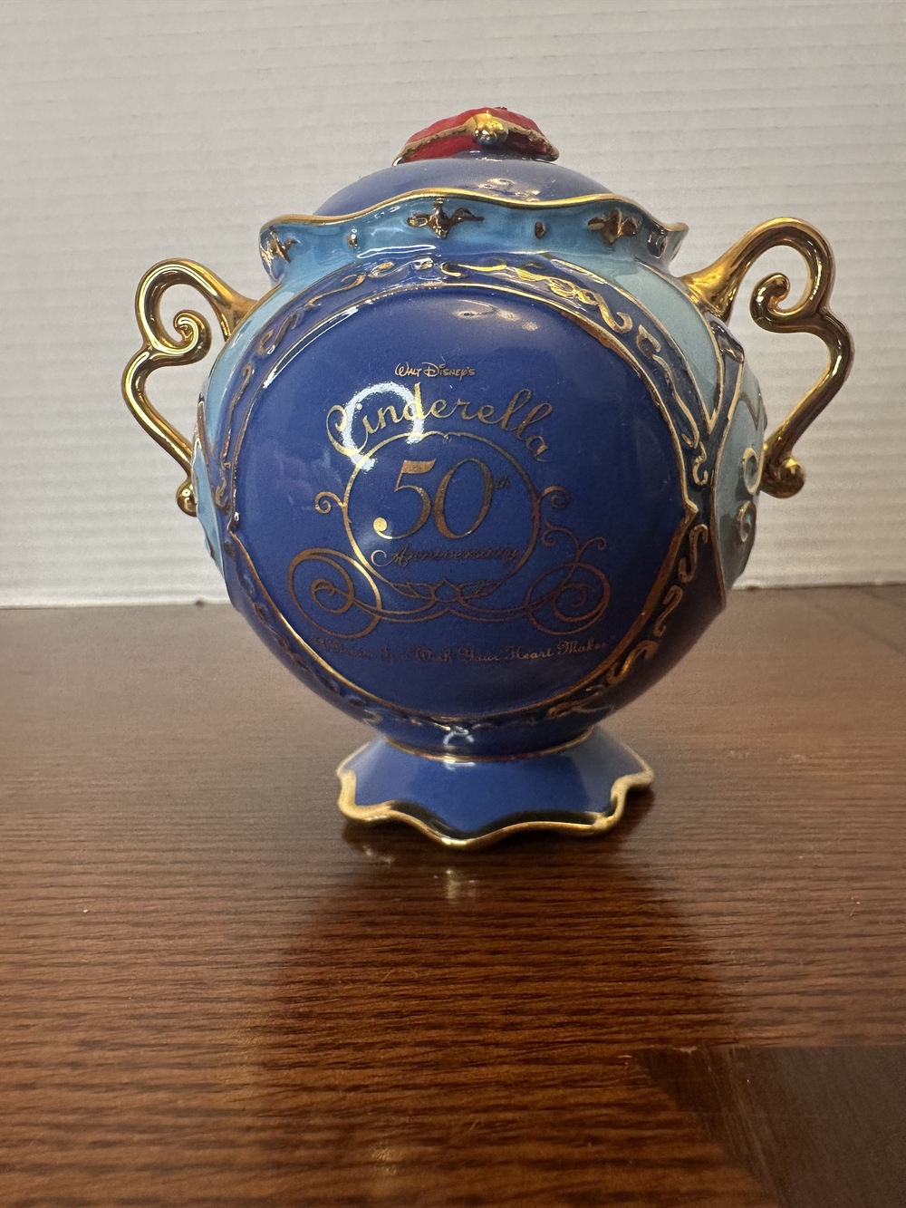 Disney Blue and Gold Cinderella Decorative Music Box - Picture 3 of 4